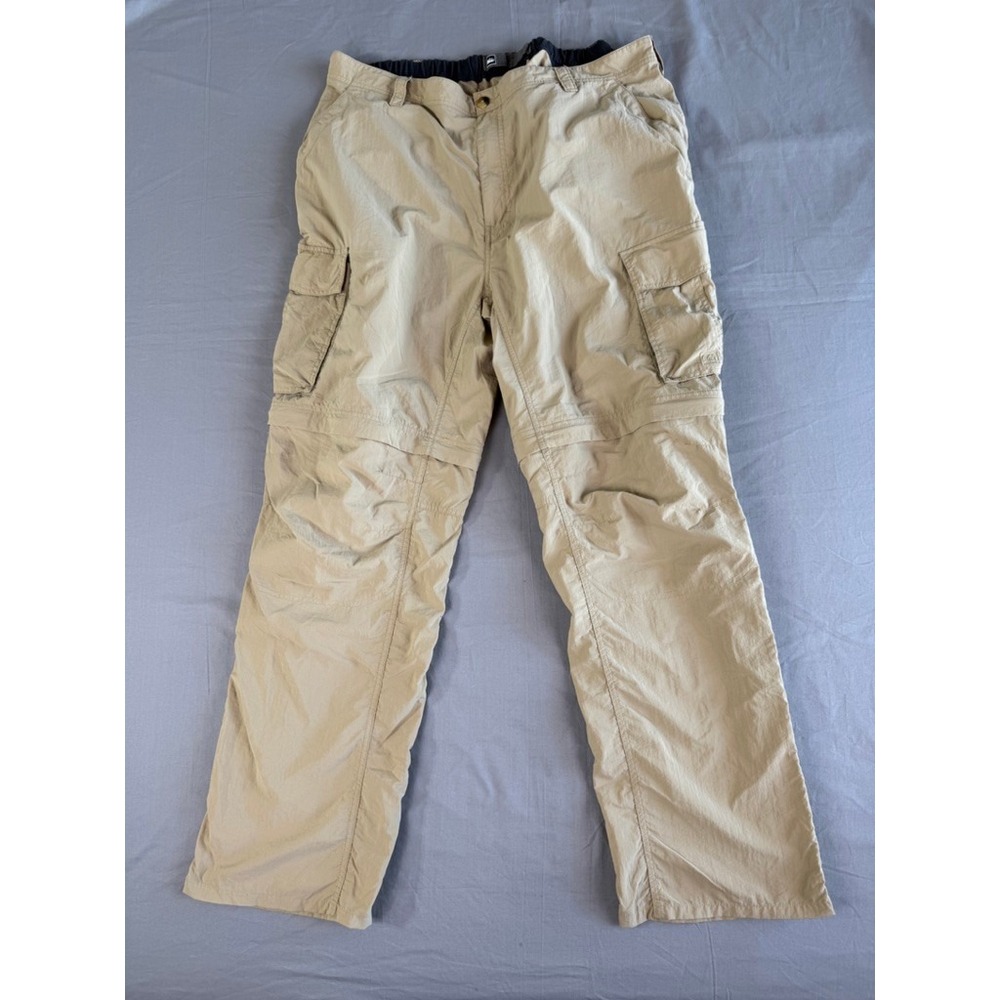 Rei Co-op Pants Mens 40x32 Tan Sahara Nylon Convertible‎ Cargo Hiking Shorts